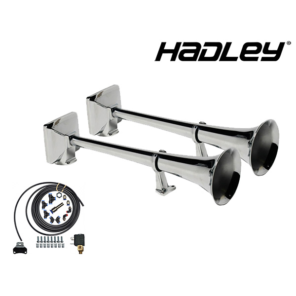 Hadley 丸型エアホーン ダブル 19"+22"インチ 配管セット付き