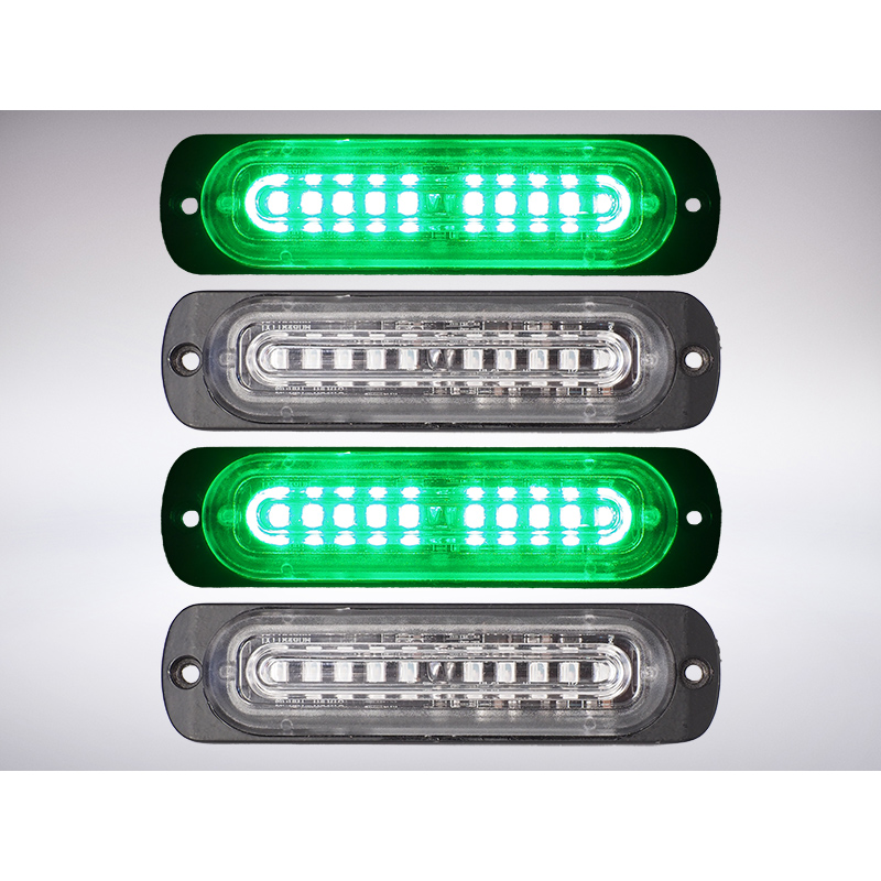 LEDストロボライト(グリーン) 4個セット KCV-PARTS 輸入トラック(スカニア、ボルボ、ベンツ)部品・アクセサリーの輸入/販売