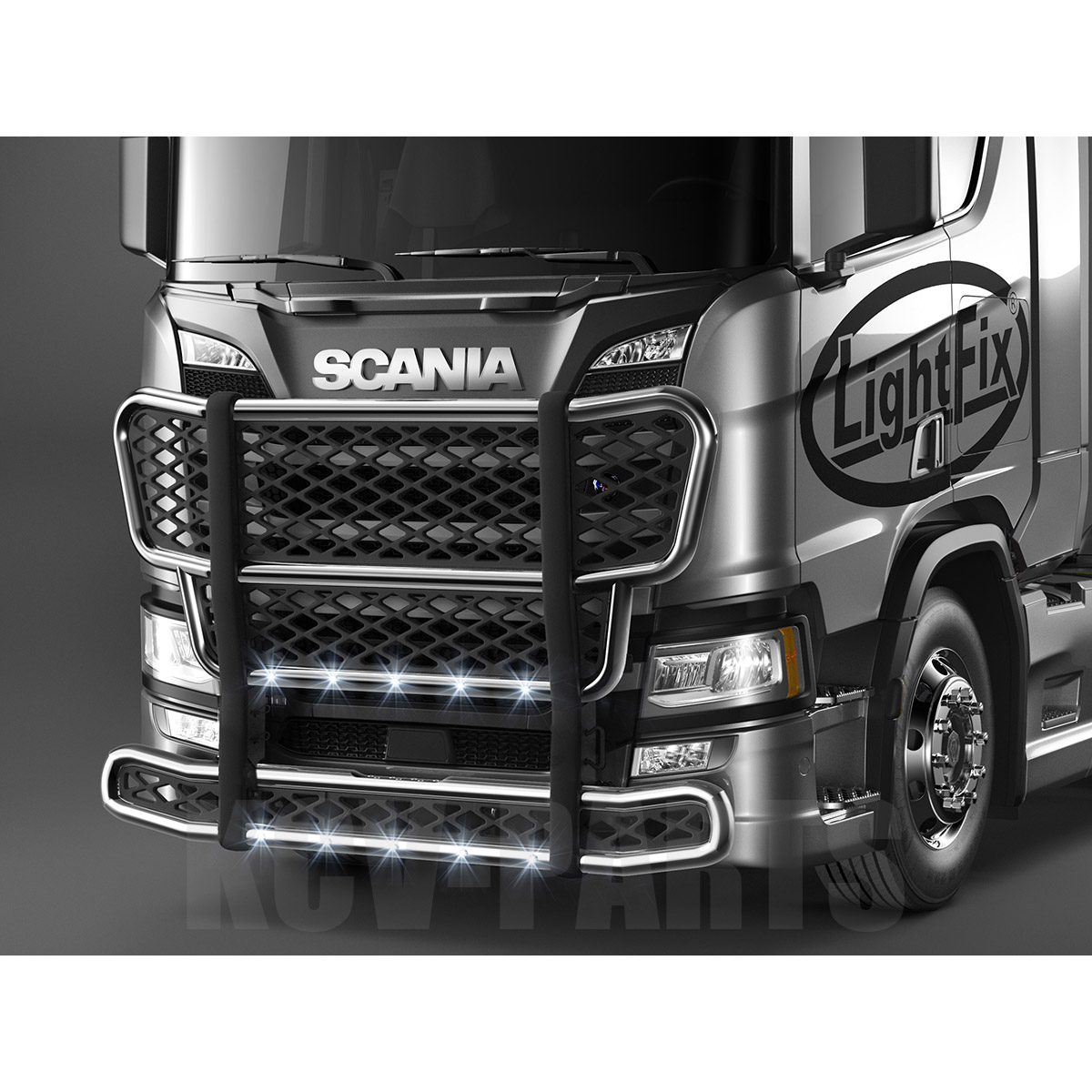 LightFix ブルバー フロントプロテクト "ビッグノルディック" SCANIA Next-Gen S/R シリーズ Mid(ノーマル)＆Lo(ビッグ)バンパー用