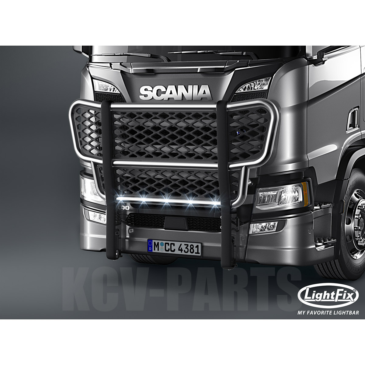 LightFix ブルバー フロントプロテクト "ノルディック" SCANIA Next-Gen R シリーズ Hi(スモール)＆Mid(ノーマル)バンパー用
