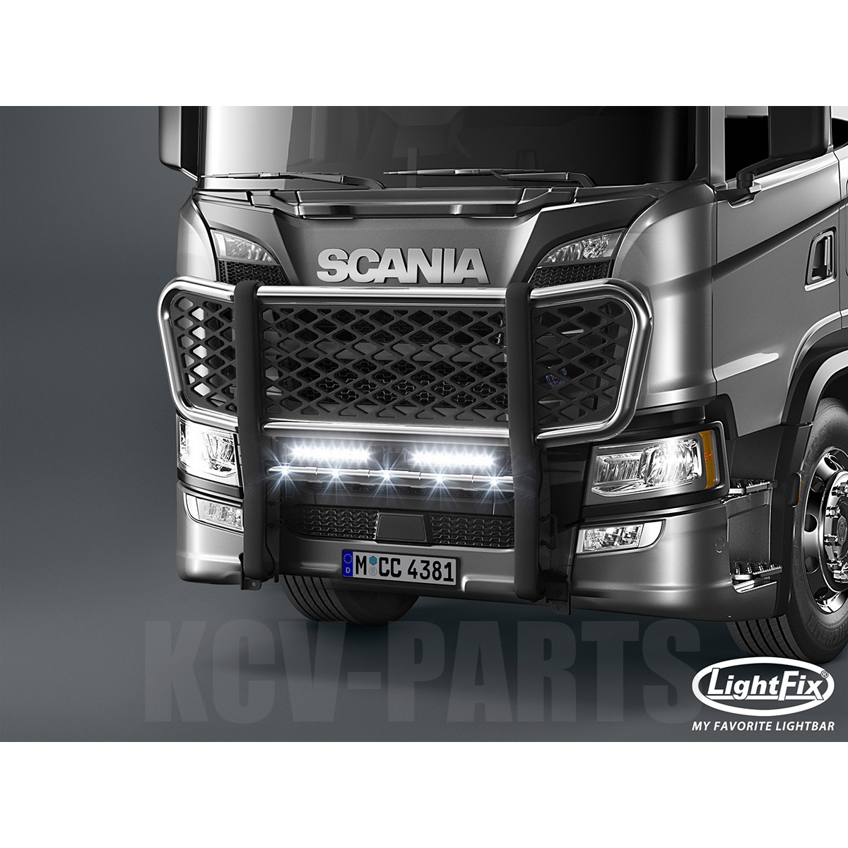 LightFix ブルバー フロントプロテクト "ノルディック" SCANIA Next-Gen G/P シリーズ Hi(スモール)＆Mid(ノーマル)バンパー用