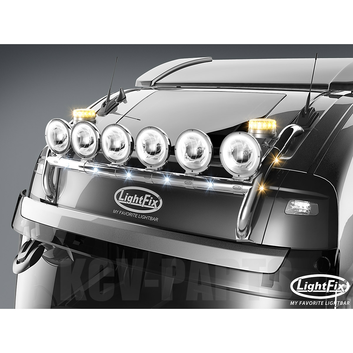 LightFix ハイバー スカイライト "H-タイプ" VOLVO FH4 グローブトロッターキャブ用