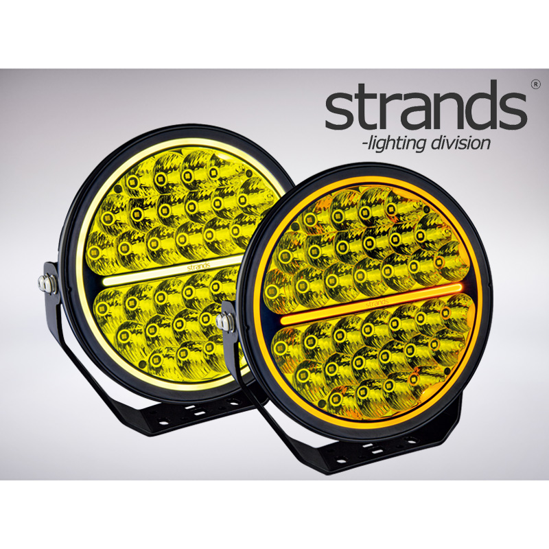 Strands 丸型LEDスポットライト SIBERIA Bush Ranger 9" LED アンバー&ホワイト ポジションライト付き