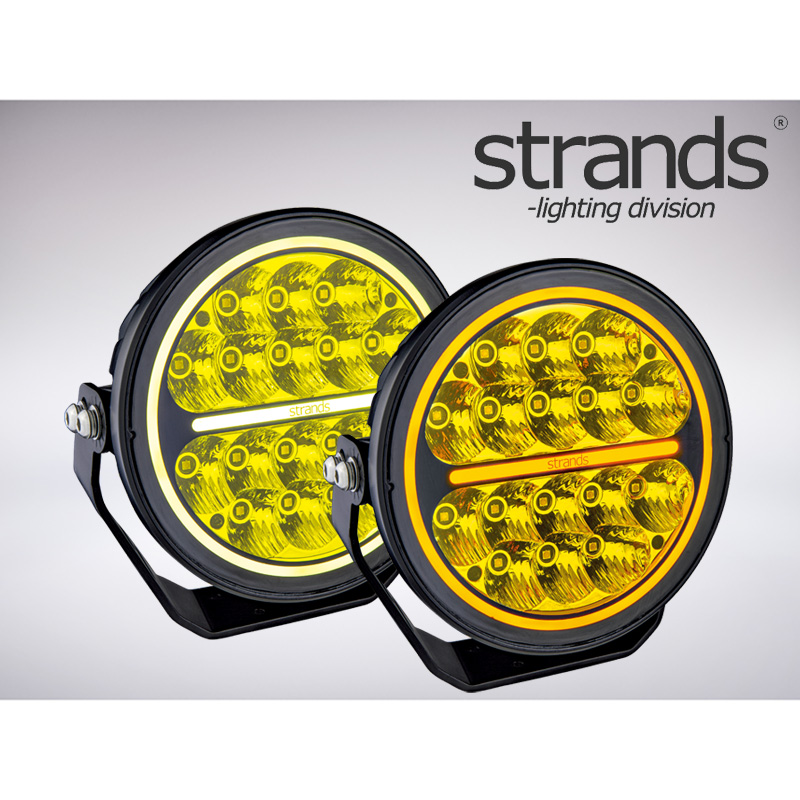 Strands 丸型LEDスポットライト SIBERIA Bush Ranger 7" LED アンバー&ホワイト ポジションライト付き