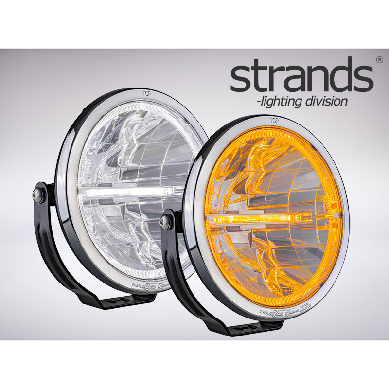 Strands 丸型LEDスポットライト AMBASSADOR 9"  LED アンバー&ホワイト ポジションライト付き