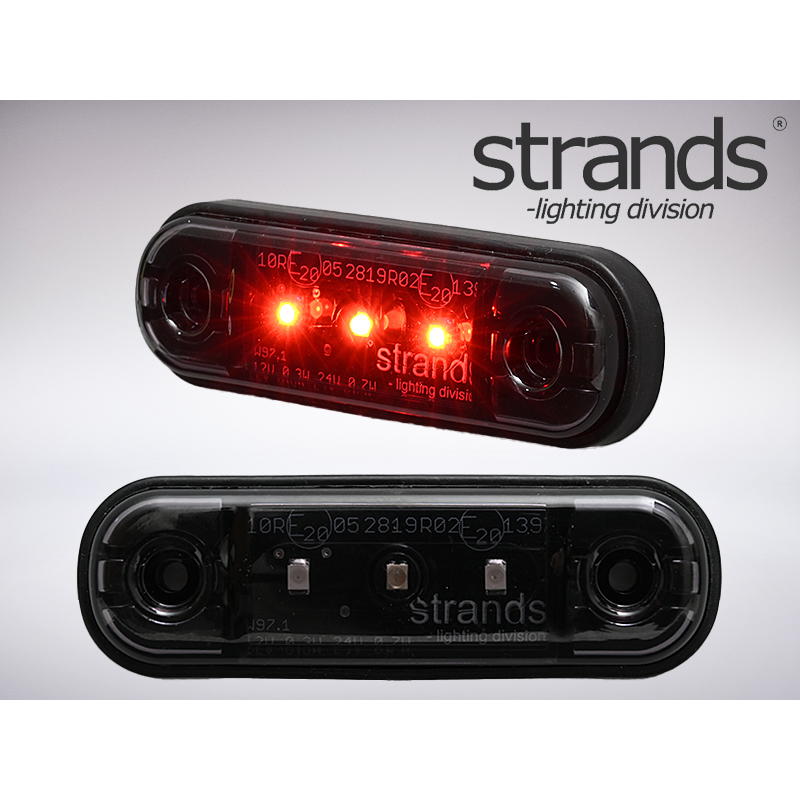 Strands LEDマーカーライト DARK KNIGHT SLIM POSITION 3LED (赤色・レッド)