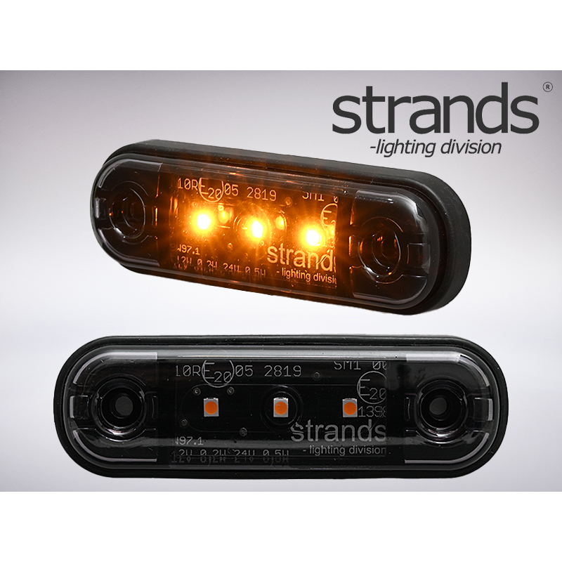 Strands LEDマーカーライト DARK KNIGHT SLIM POSITION 3LED (橙色・アンバー)
